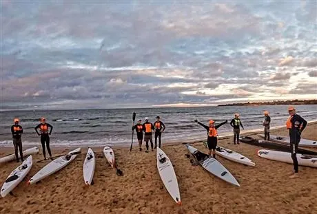Image of ocean paddling on shore