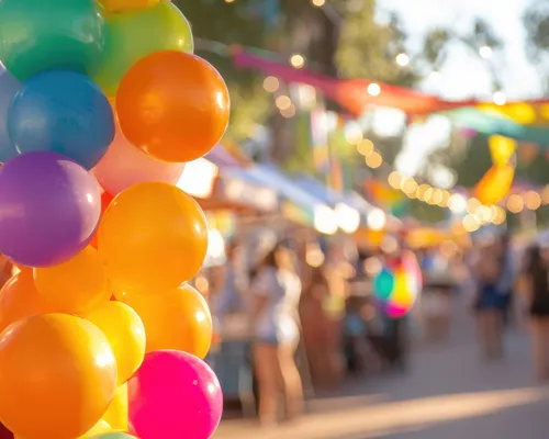 LGBTQIA+ balloons and festival