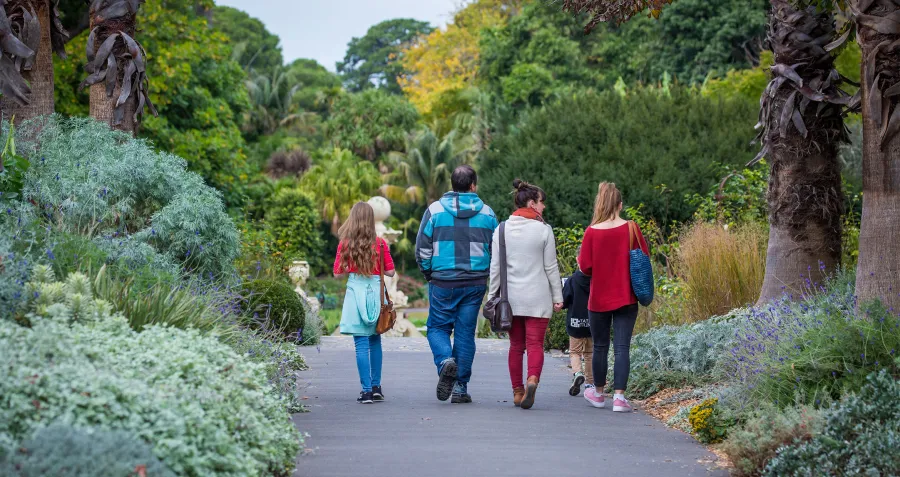 Image of people walking through the gardens