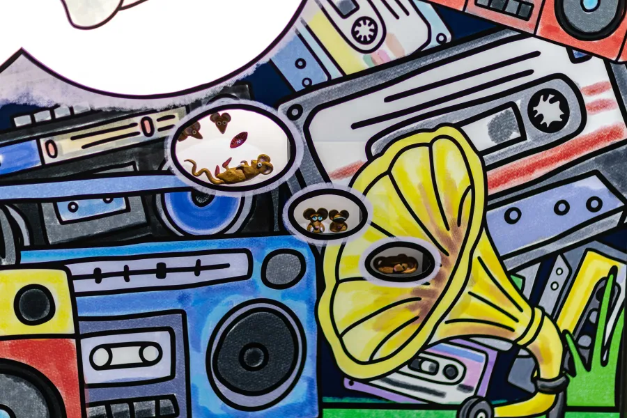 Tapes and radios and a gramophone