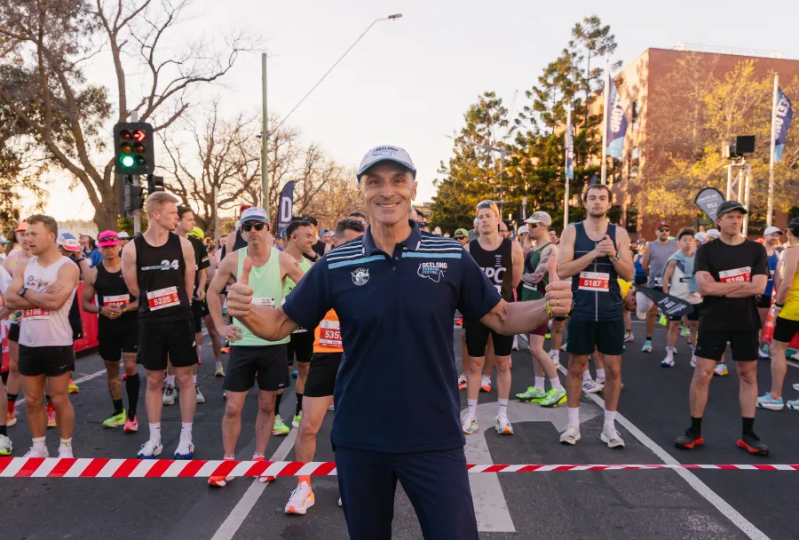 Deputy Mayor Eddy Kontelj at Geelong Running Festival