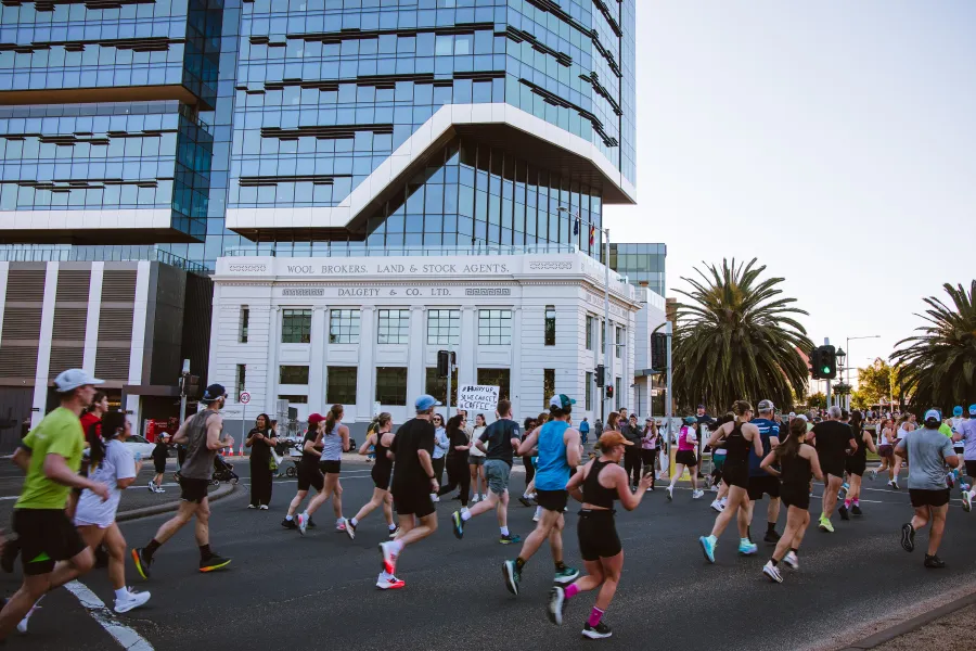 Geelong Running Festival in central Geelong