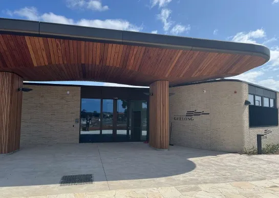 Forecourt canopy and entrance