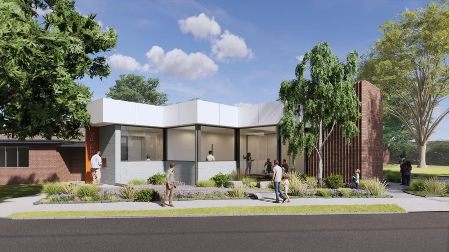Chilwell Library redevelopment concepts - street view