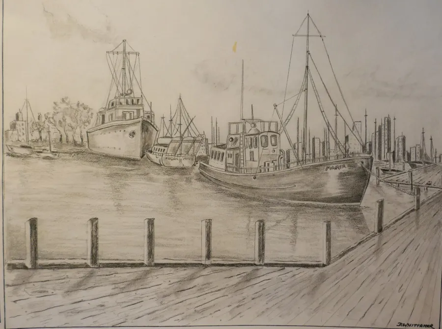 Pencil drawing by Dave Whittaker