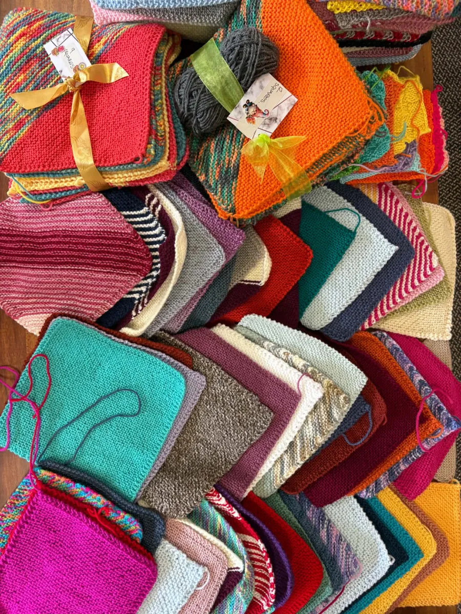 Knitted squares