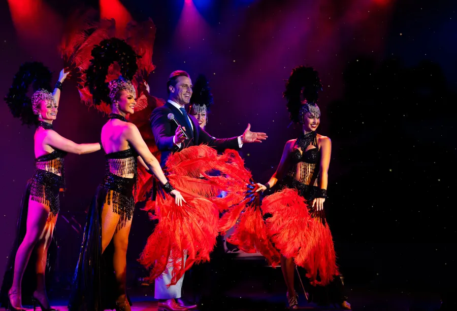 PJ Lane and dancers PJ Lane and dancers performing together on stage