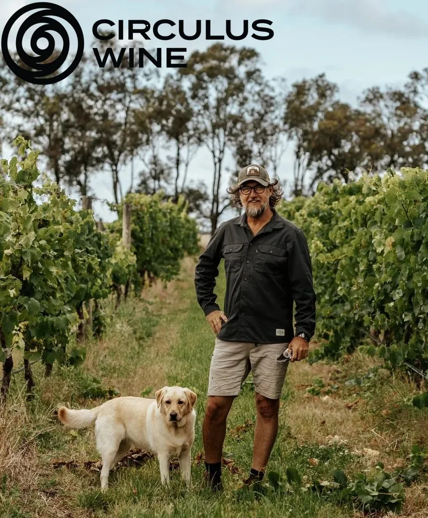 Circulus Wines Image of man and dog at Circulus Wines