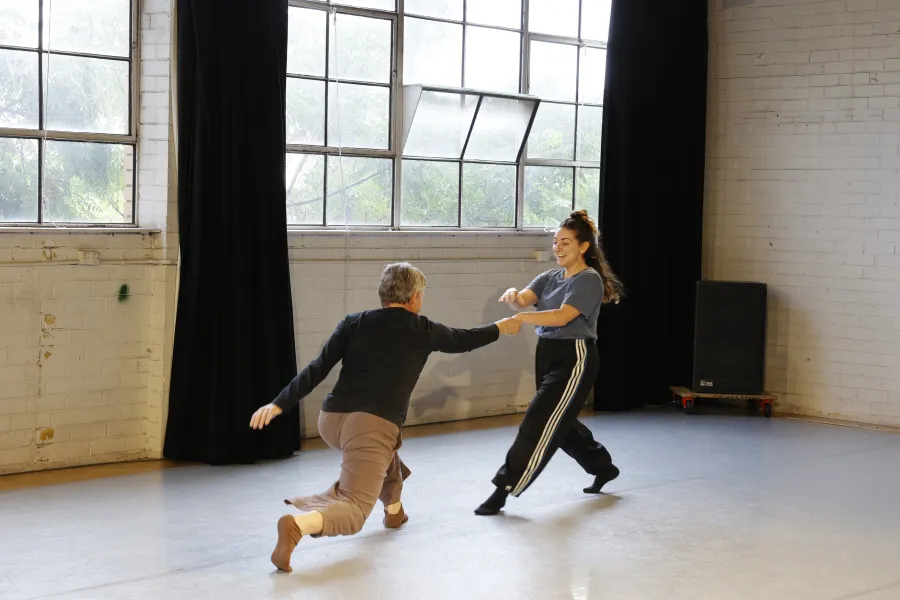 Image of people dancing in a studio