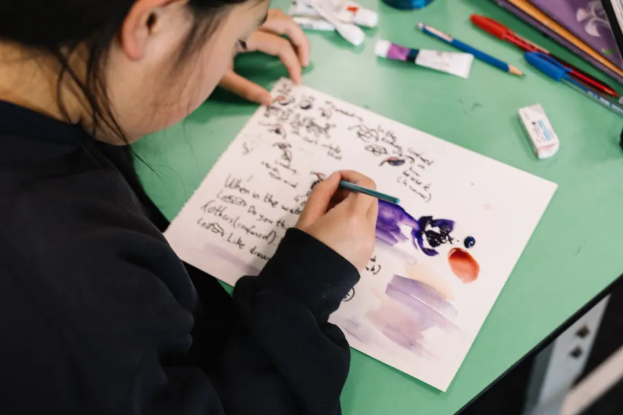 Book making workshop Image of a child drawing