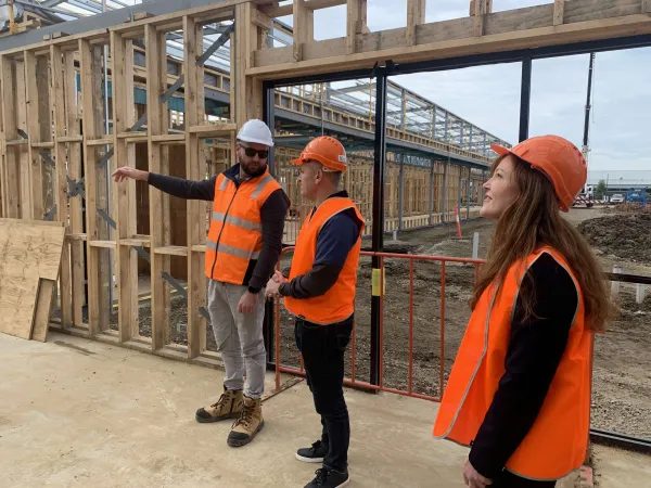 L-R: Simon Jeanes - Coordinator Capital Projects, City of Greater Geelong, Darren Cheeseman - Member for South Barwon, Councillor Belinda Moloney