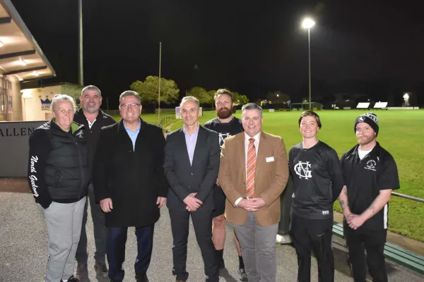 L to R - Kelly Parker, President Jason Habib, Member for Lara John Eren, Cr Eddy Kontelj, Steven Richert, Cr Anthony Aitken, Amy Scheitner, Matthew Rose.