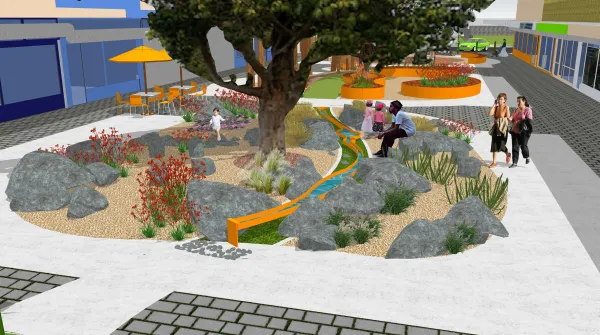 Artist impression of the Labuan Square renewal (south side)