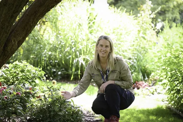 Pictured: Geelong Botanic Gardens Education Officer, Kim Whittaker in the Geelong Botanic Garden's outdoor classroom