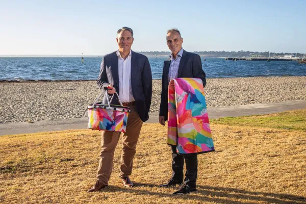 Cr Eddy Kontelj and Deputy Prime Minister The Hon Richard Marles MP