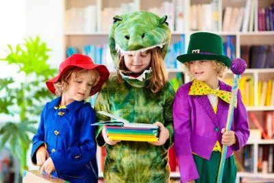 Children dressed as characters from children's books. Costume Rethink Resized - Sustainable costumes and dress-ups
