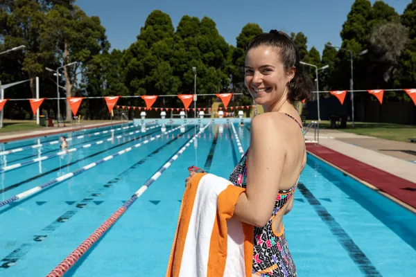 Lap swimming at Lara Aquatic Centre.