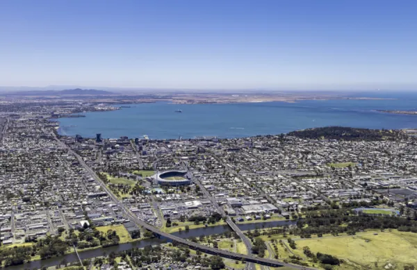 Aerial view of Geelong