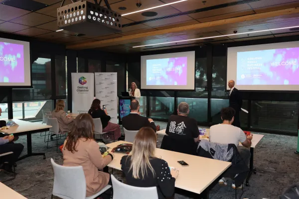 Participants at the 2025 Geelong Small Business Festival