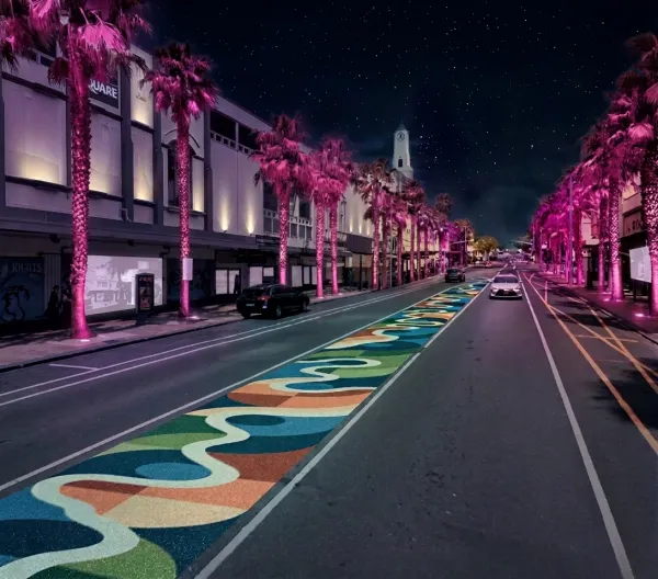 An artist's impression of the Moorabool Street upgrades