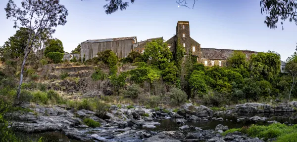 Historic Paper-mills in Fyansford sitting on the hill next to the Barwon River