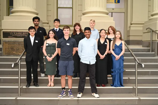 Young people smiling