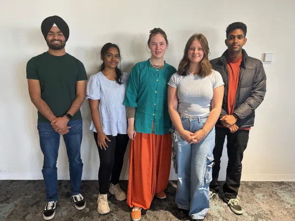 five young people representing Youth on Board program