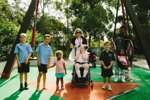 Inclusive play space - group of children