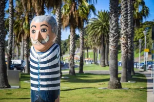 Bollard at the Geelong waterfront.