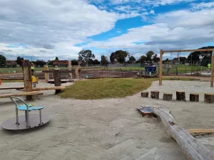 Sand area at the Goldsworthy Reserve.