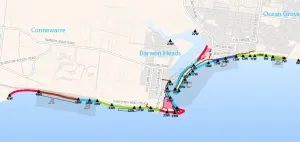 A map showing the Barwon Coast areas impacted by new dog control orders.