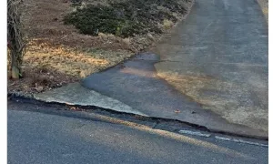 Seepage on road