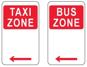 Taxi Bus Zone signage