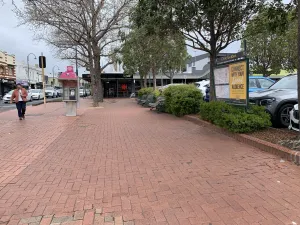 Brick paved area in urban environment