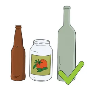 Accepted glass bottles and jars Illustration of accepted glass bottles and jars