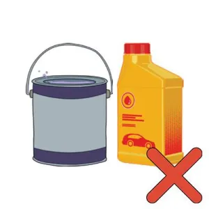 Paint or household chemicals Illustration of paint or household chemicals