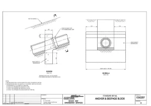 Civil Engineering Standard Drawings - CGG207 Anchor and seepage block