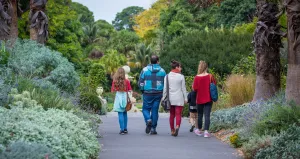 Image of people walking through the gardens