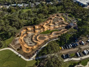 Aerial photo of the new bike park
