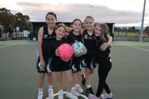 Minka, Darci, Willow, Addison and Isla from the North Geelong Football Netball Club look forward to having improved facilities