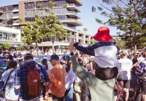 Geelong Running Festival fans at the finish line