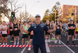 Deputy Mayor Eddy Kontelj at Geelong Running Festival