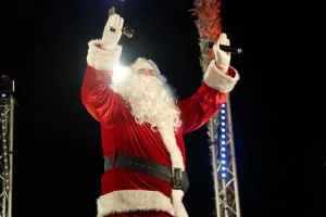 Santa at Carols by the Bay in 2025