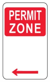 Parking signage - permit parking