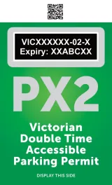 Victorian Double Time Accessible Parking Permit