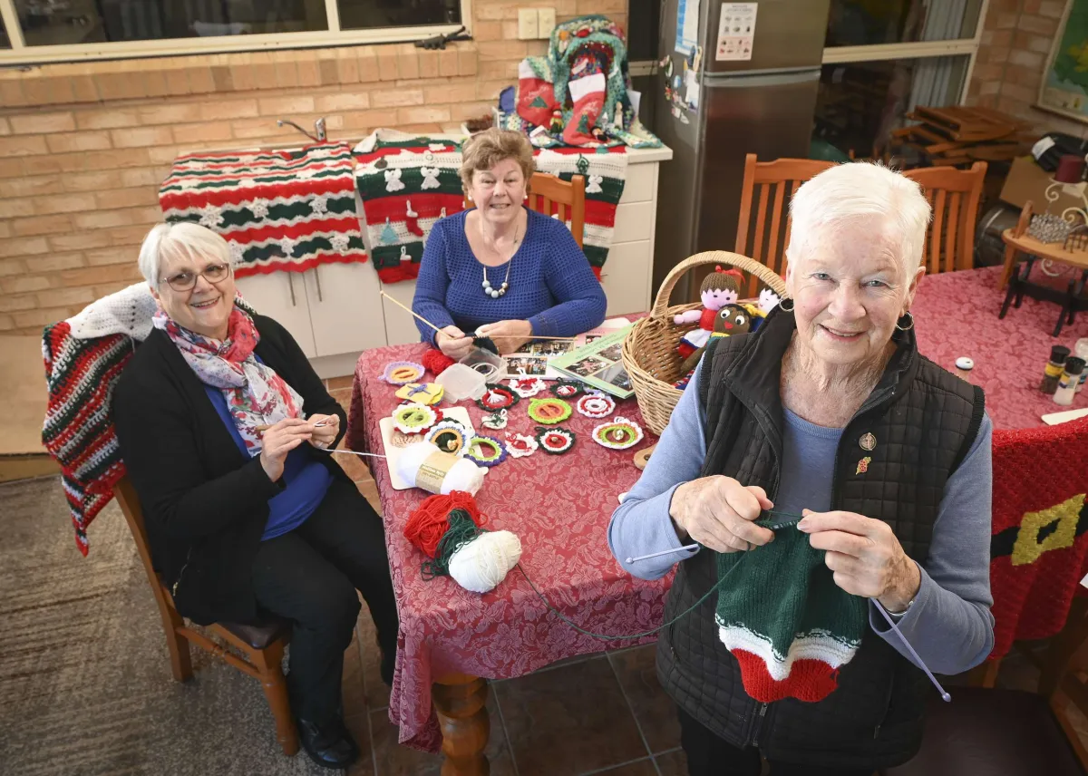 (L-R) Sandra McDonald, Kathleen Adams and Marie Reed (front)