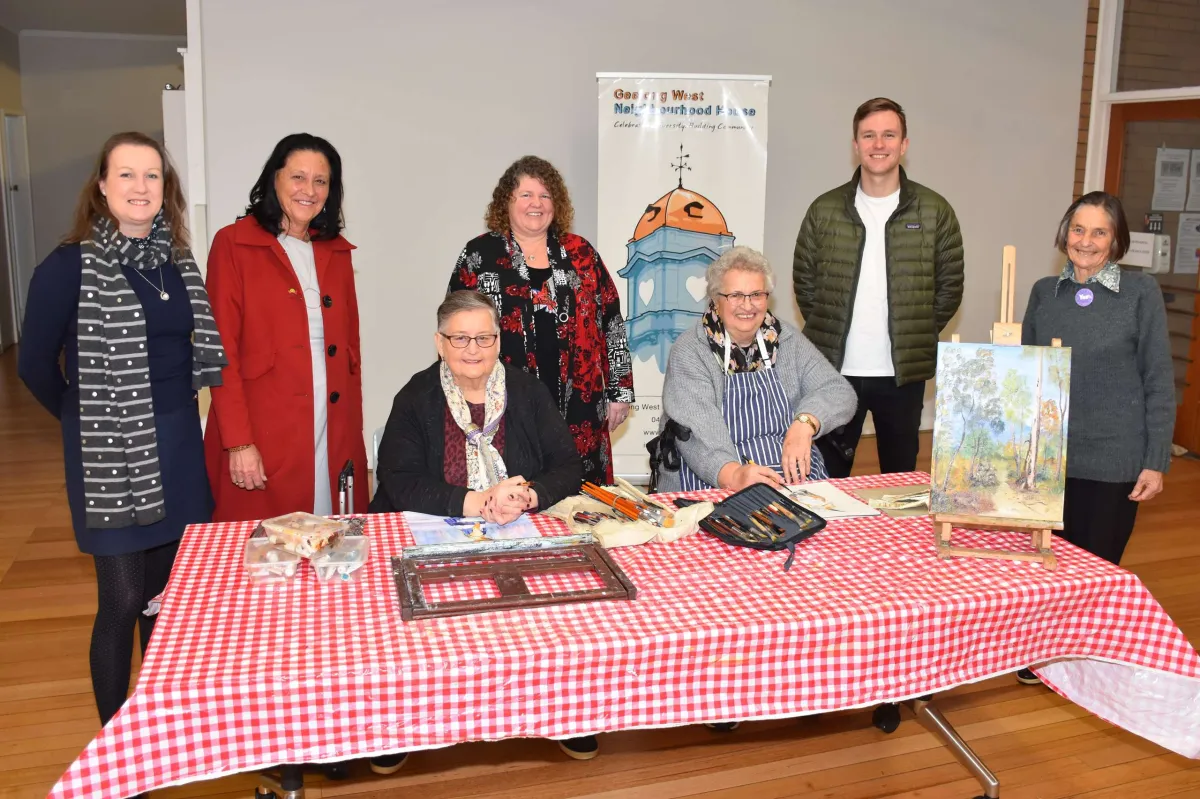 Photo Caption: Programming at Geelong West Neighbourhood House has received a welcome boost thanks to support from the City of Greater Geelong and the Victorian Government. Pictured L to R: Cr Melissa Cadwell, Member for Geelong Christine Couzens, Eileen Sullivan, Neighbourhood House Coordinator Lisa Young, Joan Sutherland, City of Greater Geelong Mayor Trent Sullivan and Rosemary Nugent.