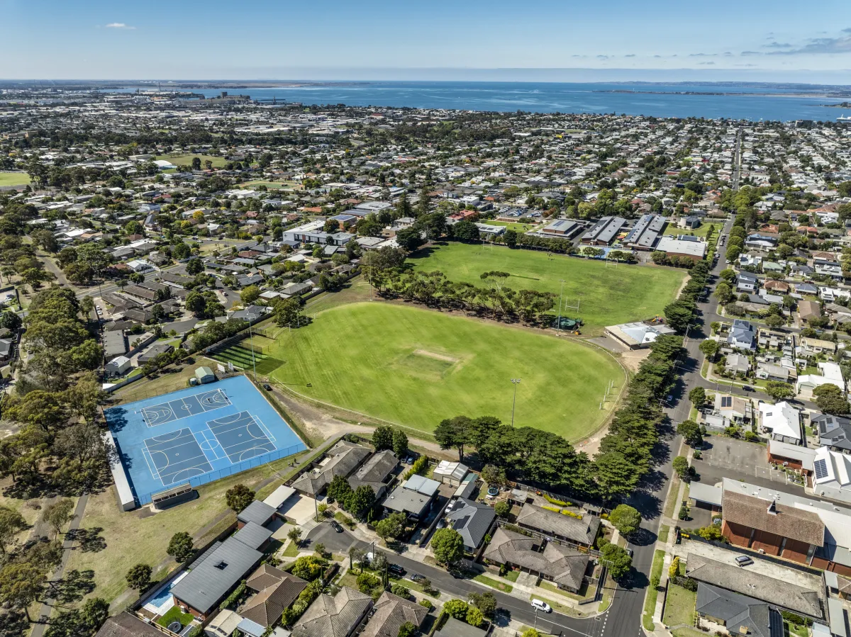 Harold Hurst reserve from the air
