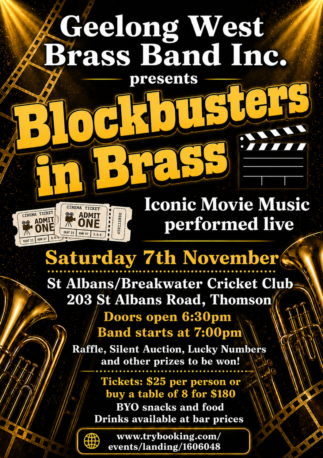 Geelong West Brass Band Cabaret flyer