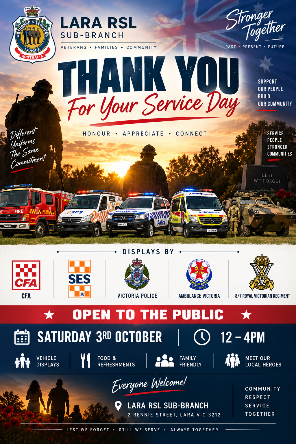 Lara RSL Thank you for your Service Day